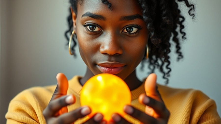 Thoughtful adult holding glowing yellow cell model, illustrating cholesterol metabolism.