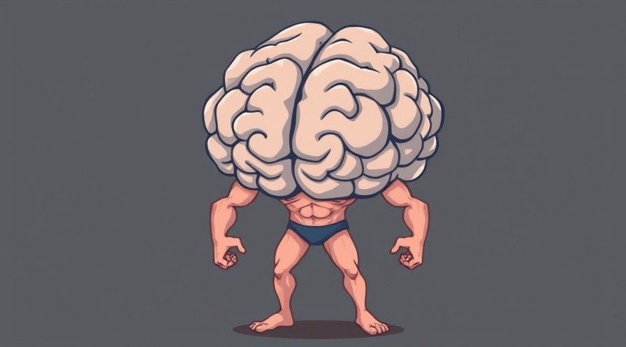 a super muscular brain with strong arms and legs.