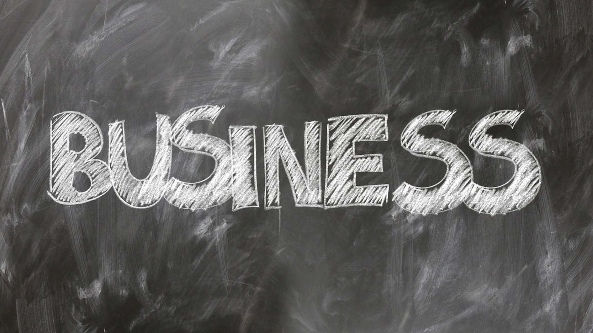 Business written on chalkboard