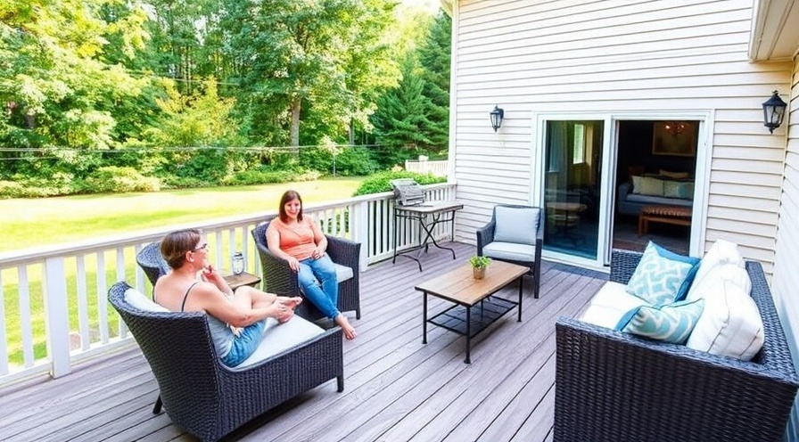 Spacious deck perfect for entertaining summer barbecues and gatherings.