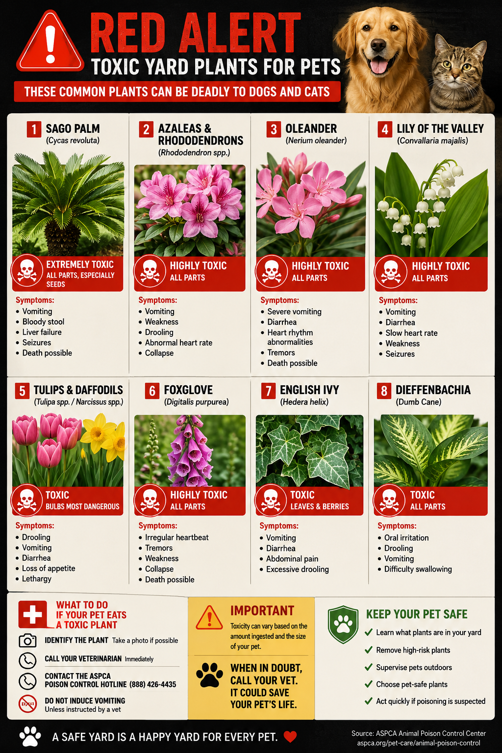 Toxic yard plants for dogs