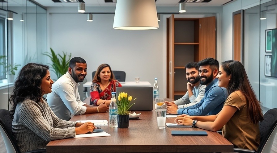 Diverse office professionals at conference table