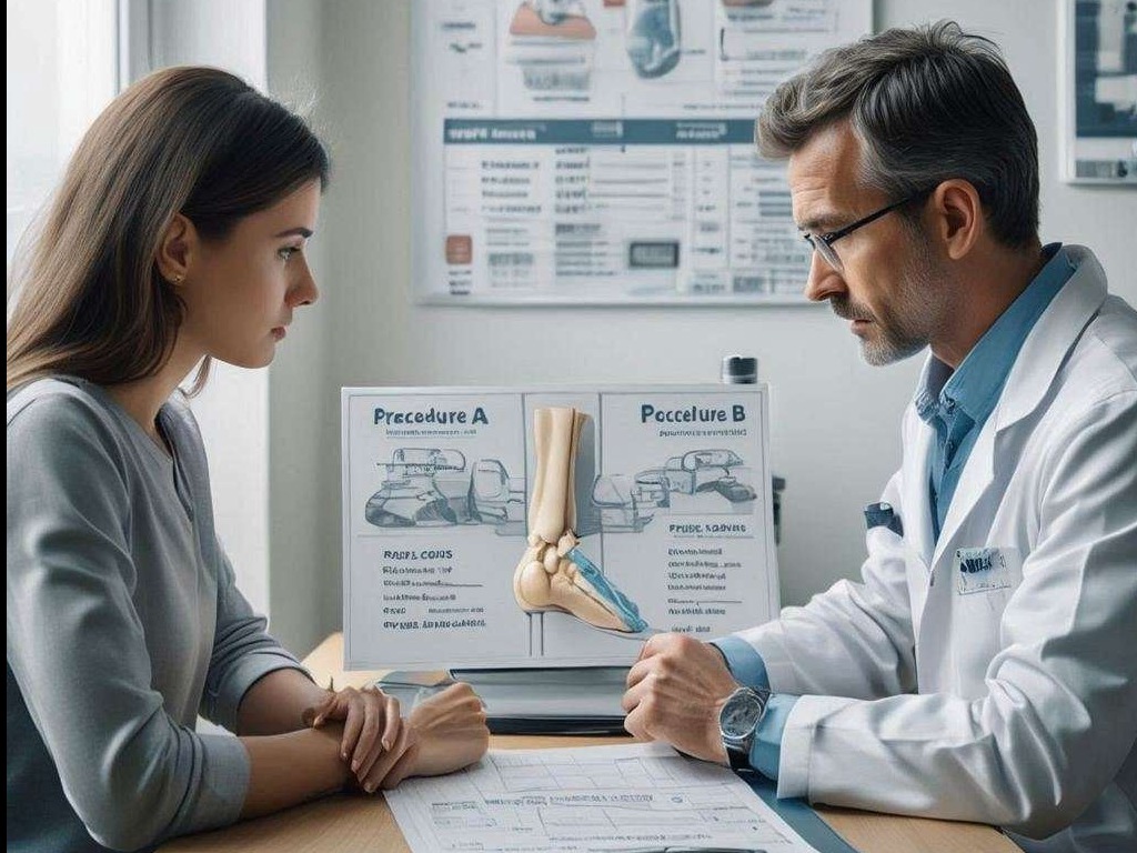 discussiong ankle surgery and options