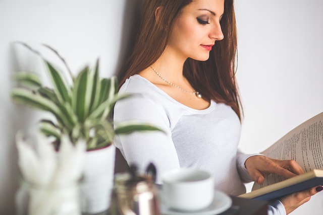 woman reading for relaxation