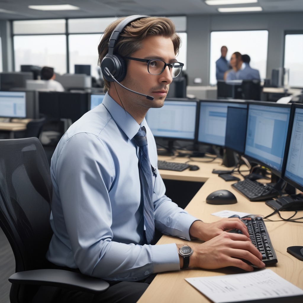 caucasian male help dek technician