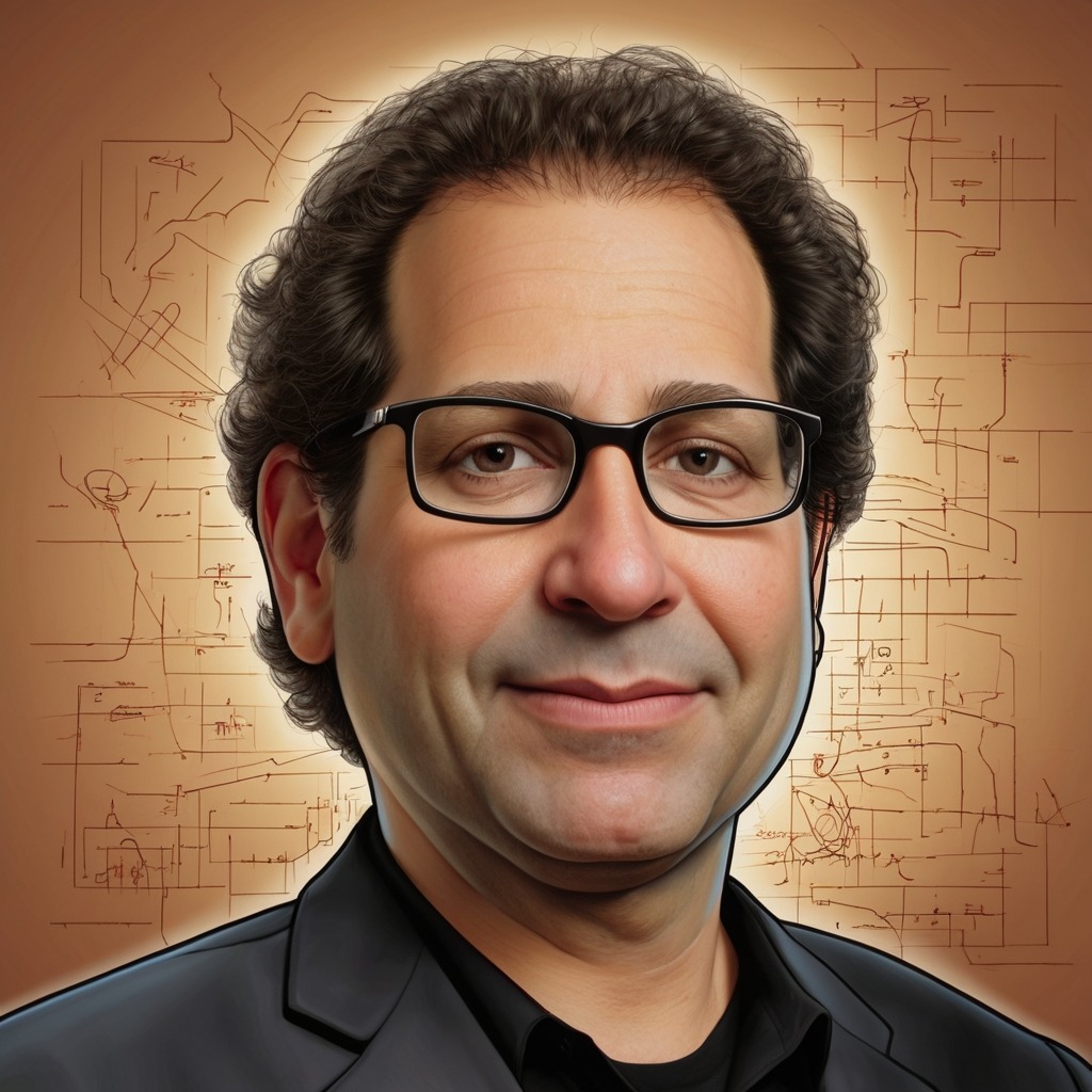 Caricature of Kevin Mitnick