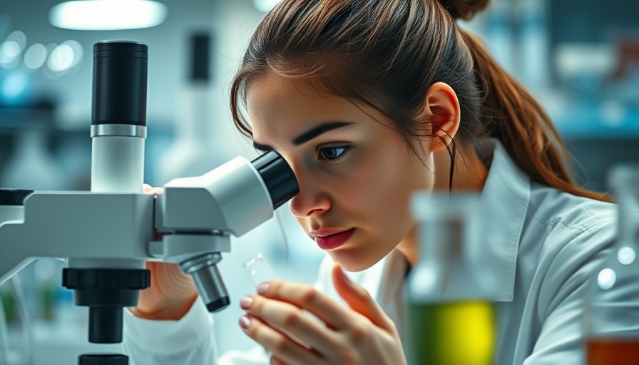 Young scientist analyzing liver biopsy samples.