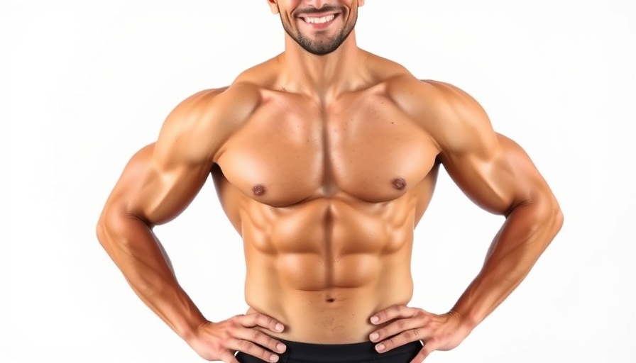 Muscular man standing confidently against white background.
