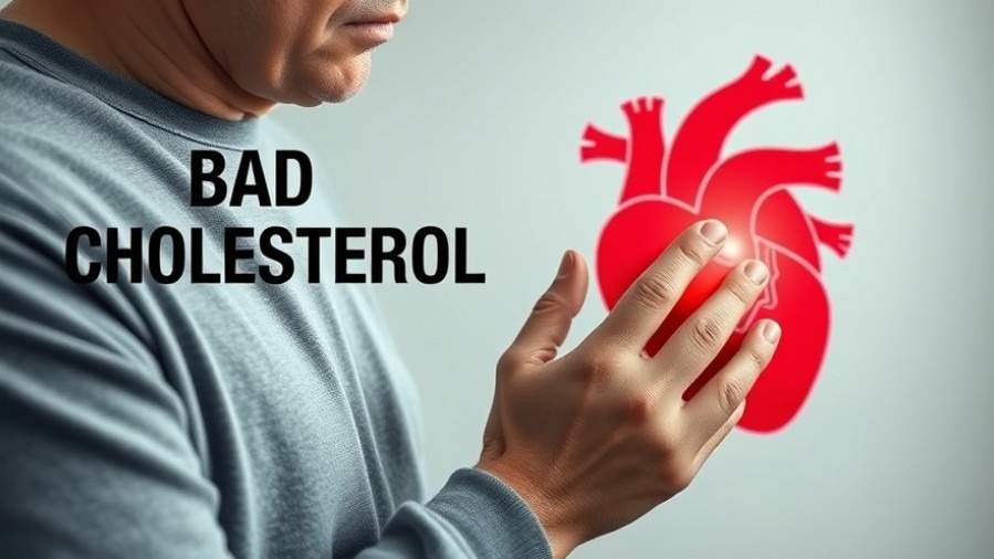 Worried individual addresses bad cholesterol and heart health strategies.