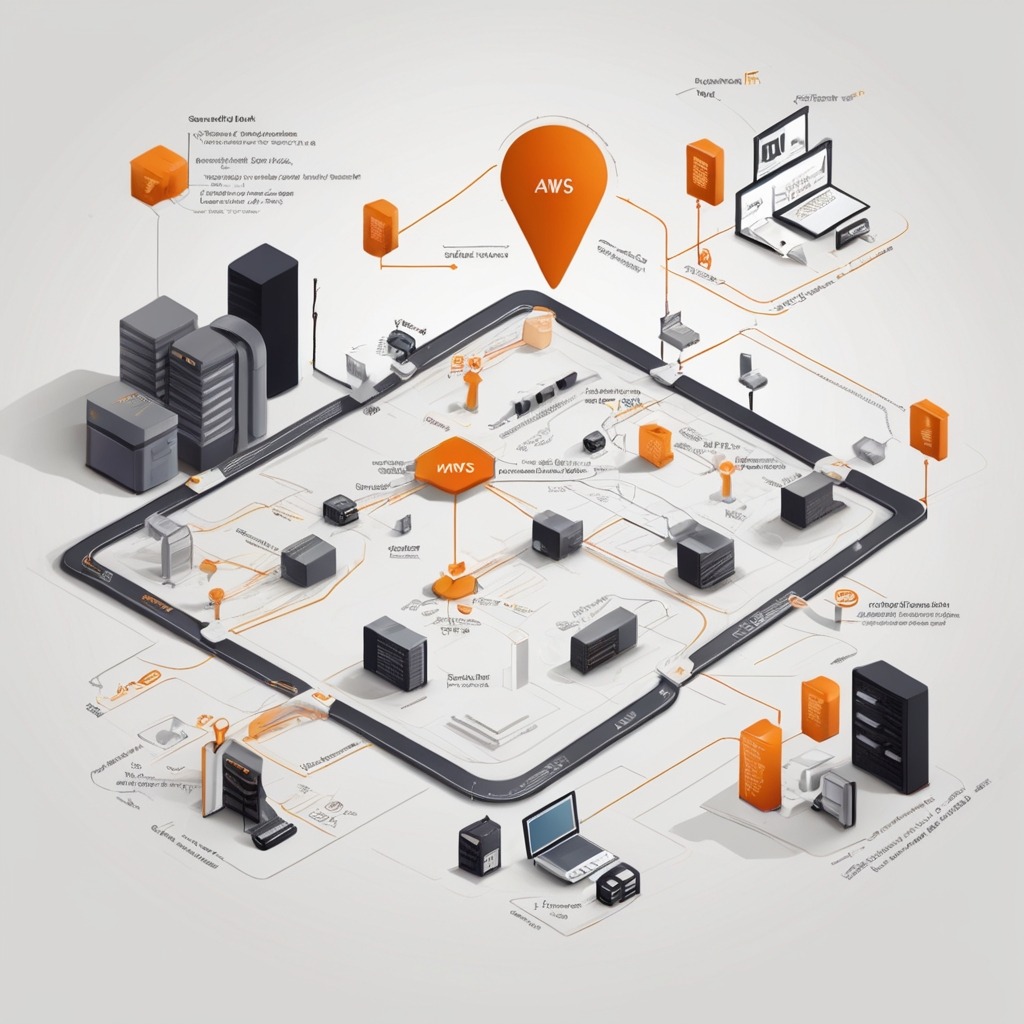 isometric diagram of AWS VPC setup with Network Firewall, route tables, Suricata rules, and flow of filtered traffic