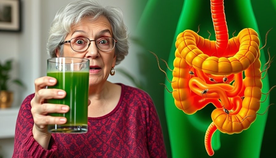 Holistic solutions to kill intestinal parasites showcased with green drink.