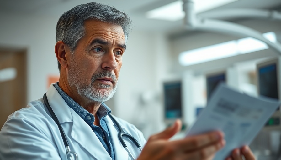 Doctor explaining treatment options for hemorrhoids in a hospital.