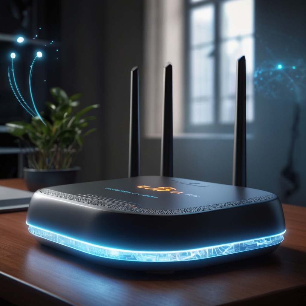 image of a modern Wi-Fi router