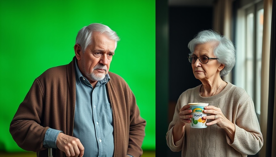 Strengthen Your Legs: Elderly man and woman with yogurt.