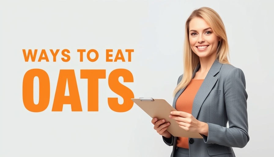 Healthy ways to eat oats for breakfast, nutrition tips graphic.
