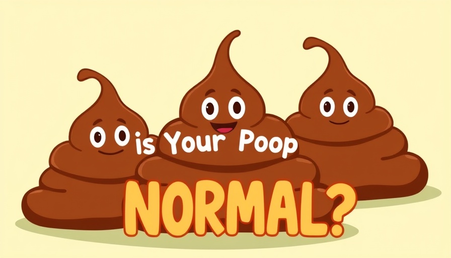 Cartoon poop illustration, exploring 'What your poop can tell you about your health'.