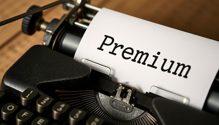 Vintage typewriter typing 'Premium' on paper, symbolizing price increases in health products.