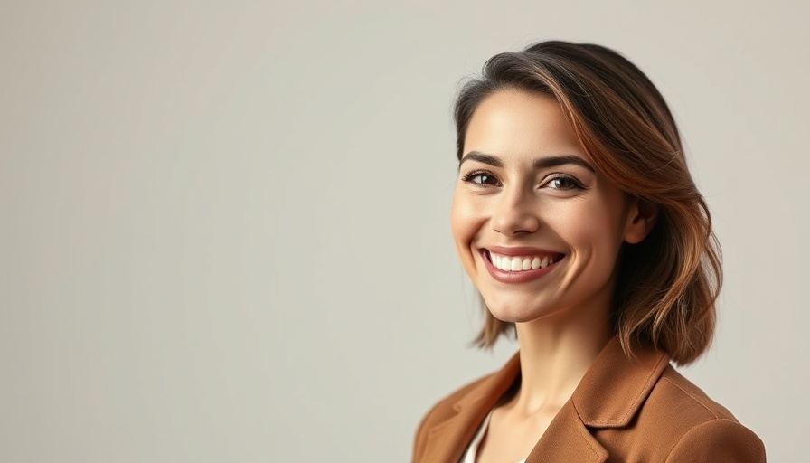 Confident woman smiling, turning mistakes into learning opportunities portrait.