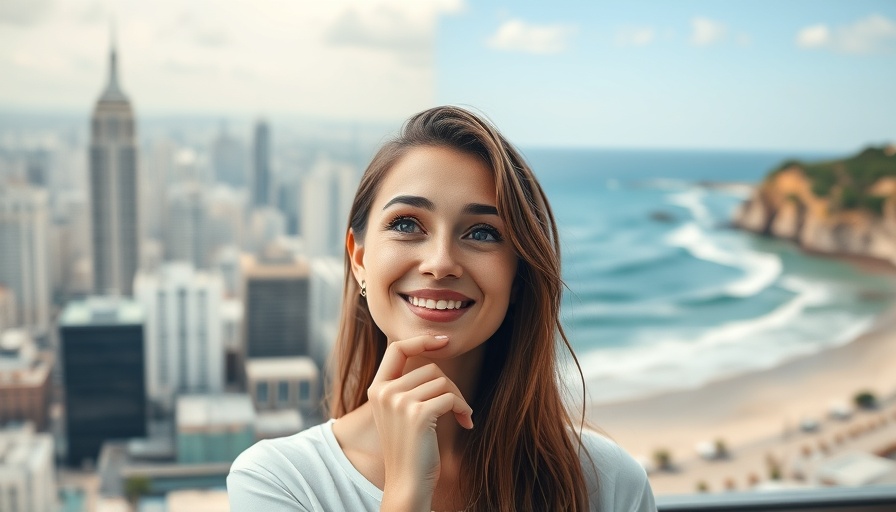 Woman choosing between city and coastal life in Wilmington NC.