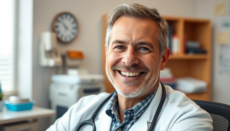 Doctor discussing highest paid specialties, in an office setting.
