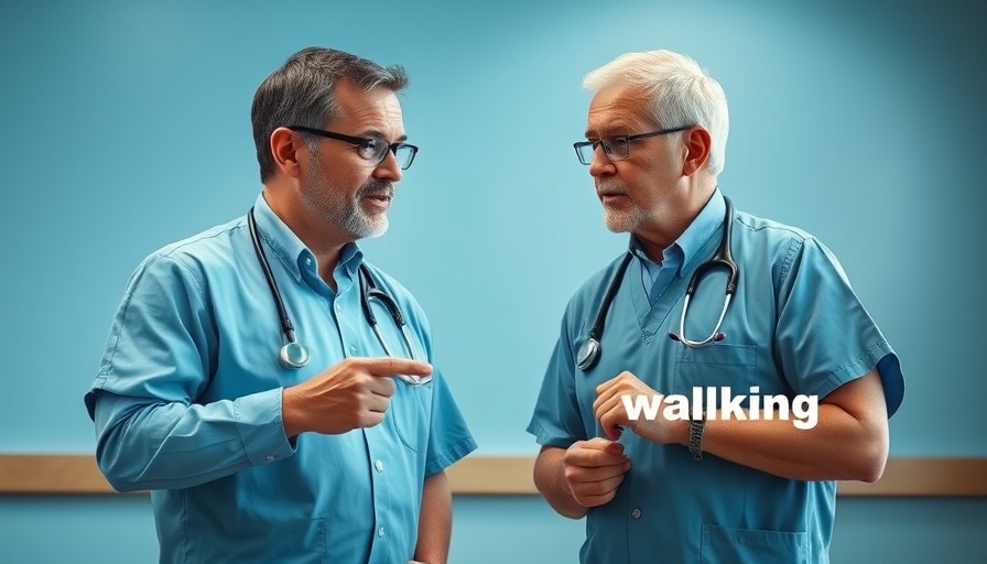 Two doctors discussing post-meal walking myth or fact.