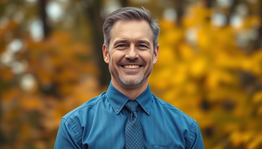 Professional male promoting prioritizing your mental health.