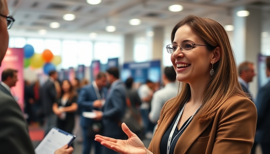 Professional woman at event speaking confidently, Building a Better You