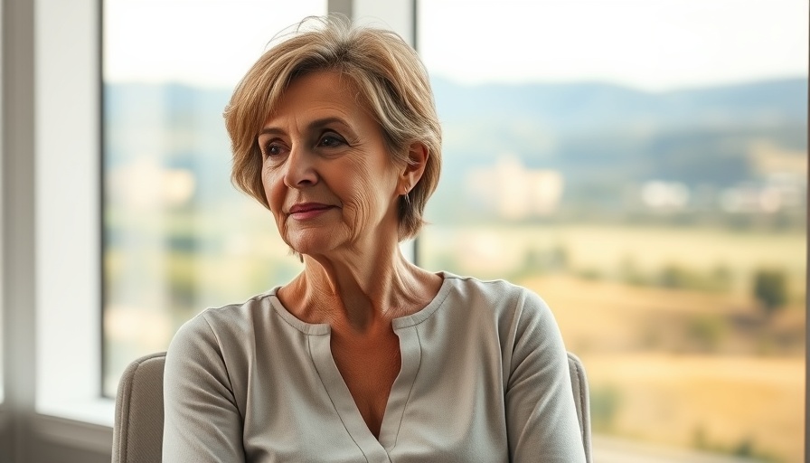 Middle-aged woman speaking thoughtfully in an office, symbolizing emotional disconnection in relationships.
