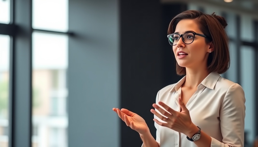 Confident woman giving health tips in a bright studio setting.