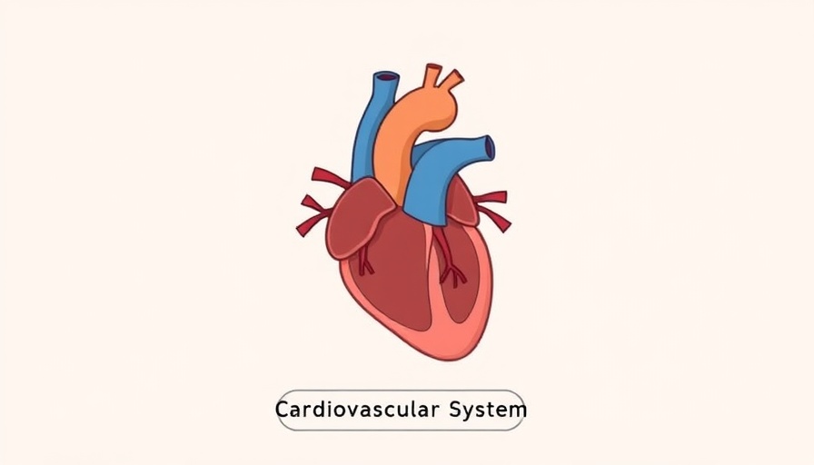 Illustration showing early development of the cardiovascular system.
