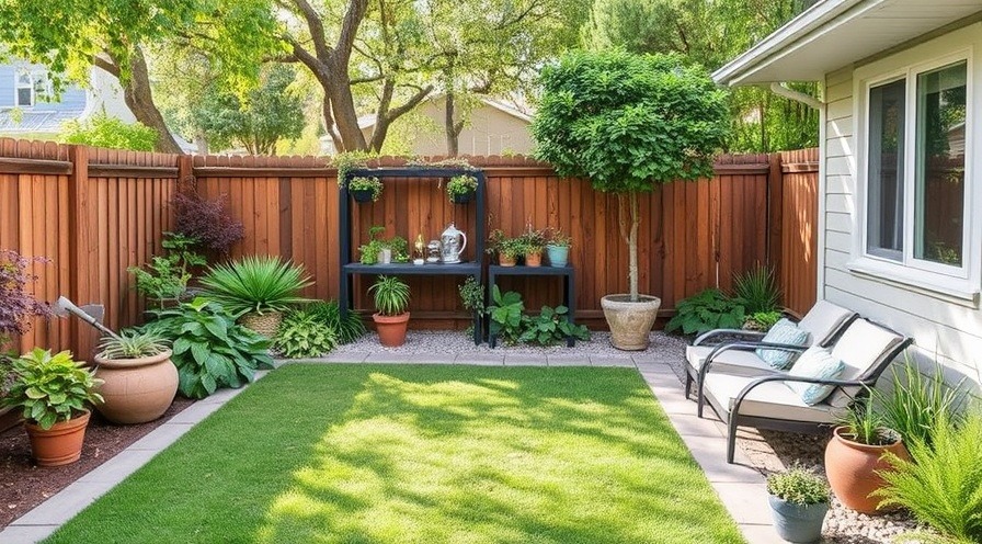 Small backyard with creative landscaping, showcasing big possibilities.