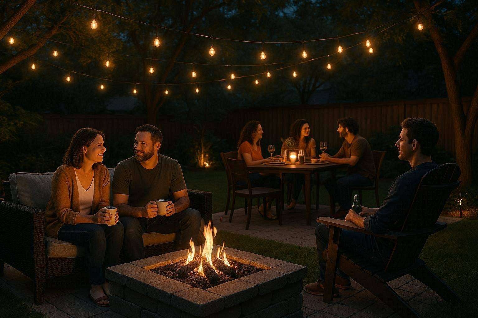 Homeowners are increasingly using their yards in the evening for relaxation and entertaining.