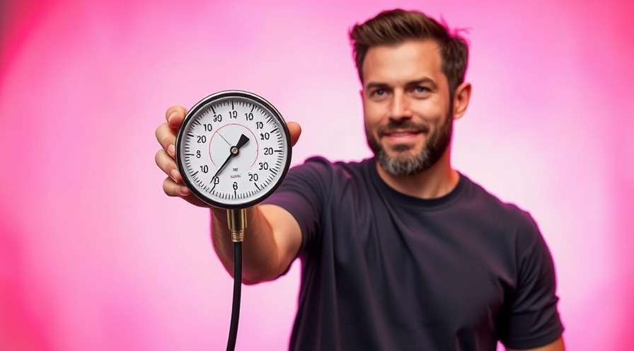 Man witha blood pressure gauge
