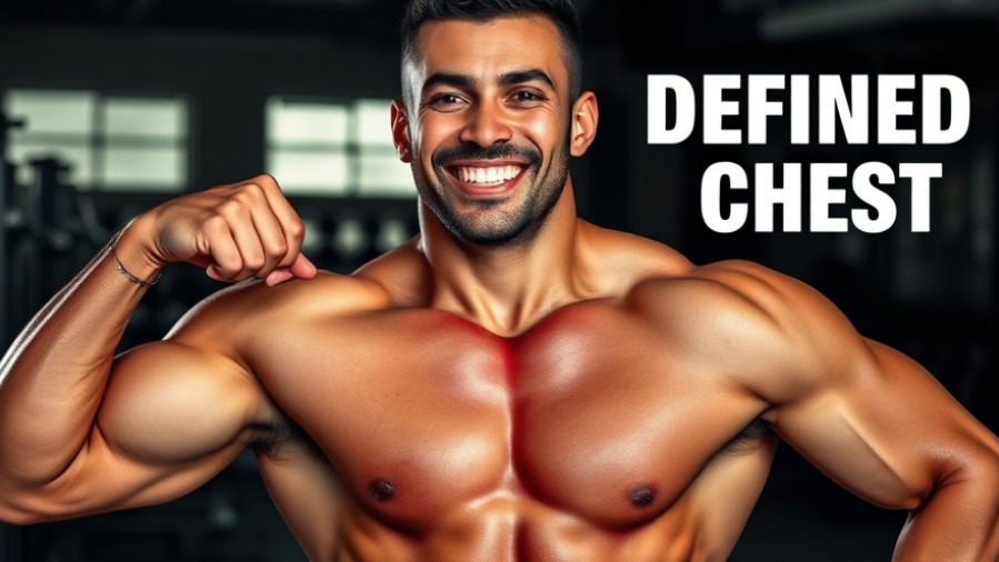 Athletic man flexes for chest health, showcasing workout motivation and confidence.