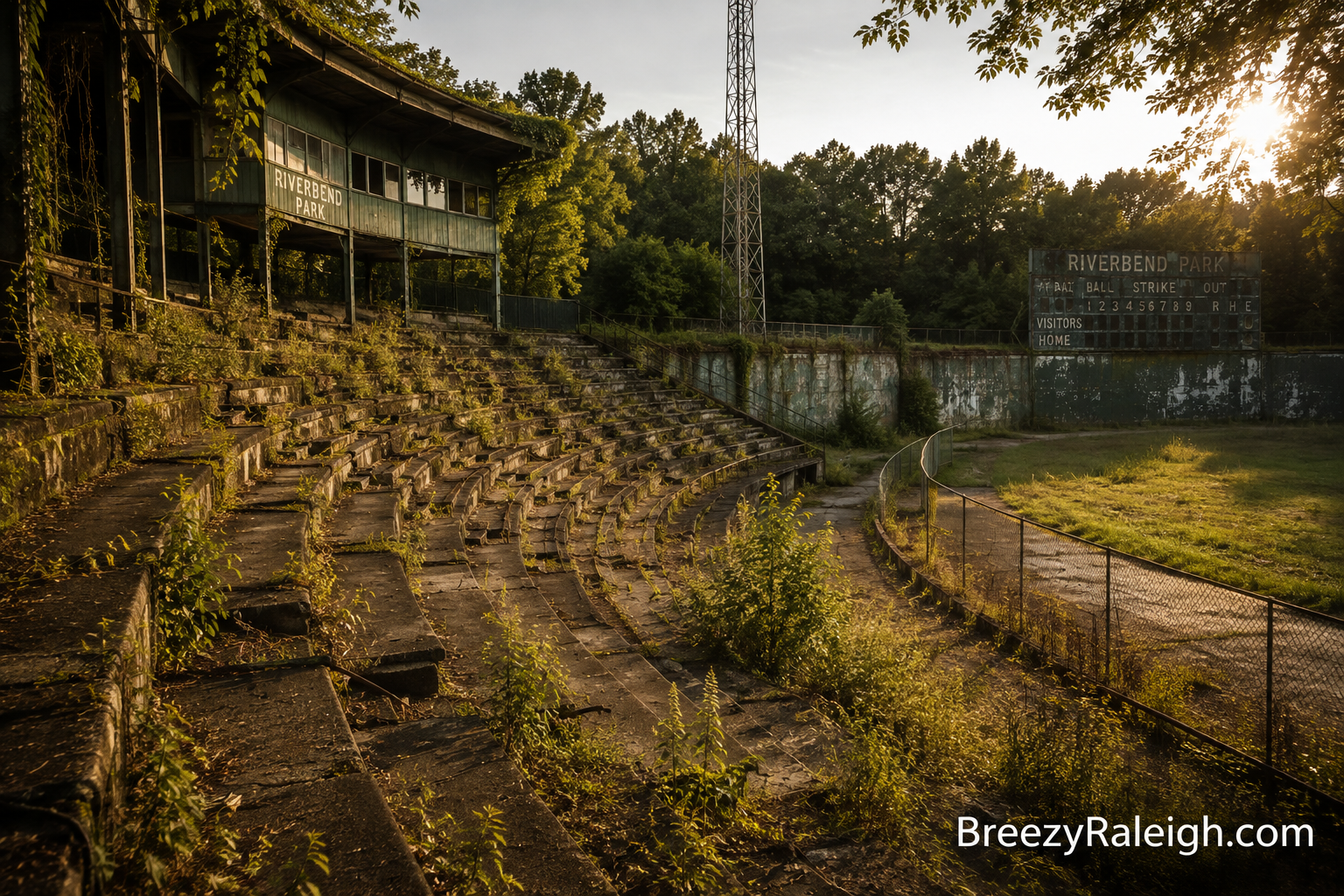Golden Hour at Abandoned Baseball Park
