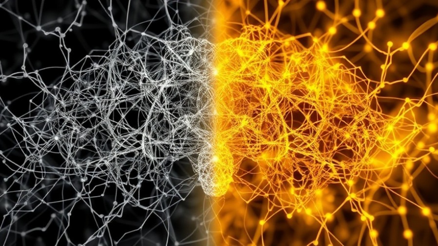 Neuroplasticity and brain rewiring visualized in abstract digital art