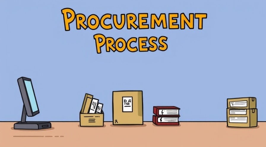 Comical cartoon style illustration of the procurement process.