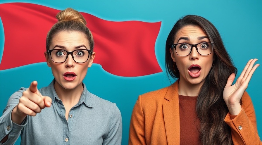 Women showing surprise over health supplements safety, bold red flag graphic.