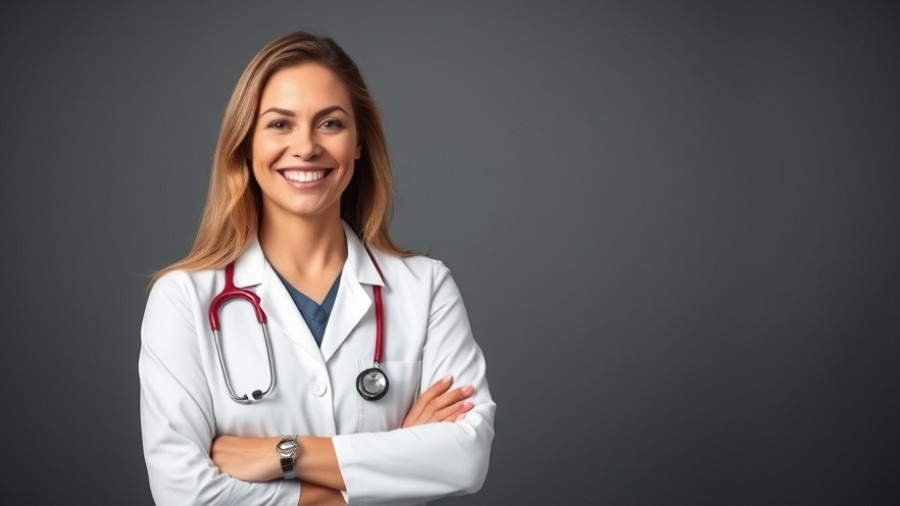 A smiling female fertility doctor offering natural hormone support and fertility tips.