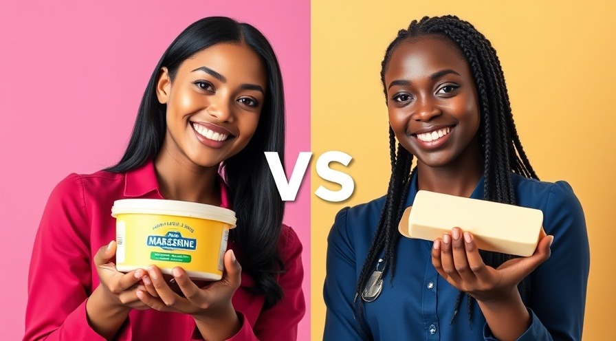 Healthy fat choices: butter vs margarine, showcasing polyunsaturated fats benefits.