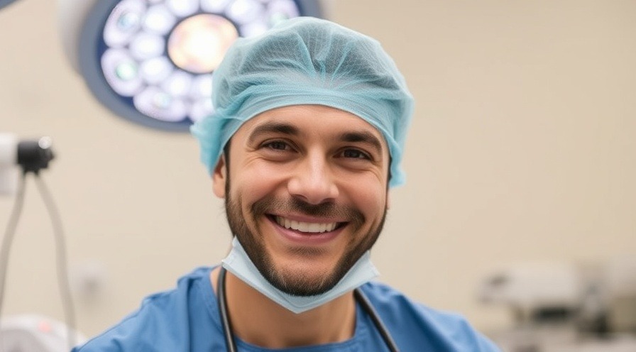 Smiling surgeon post-surgery, showcasing surgical approaches to hip replacement.