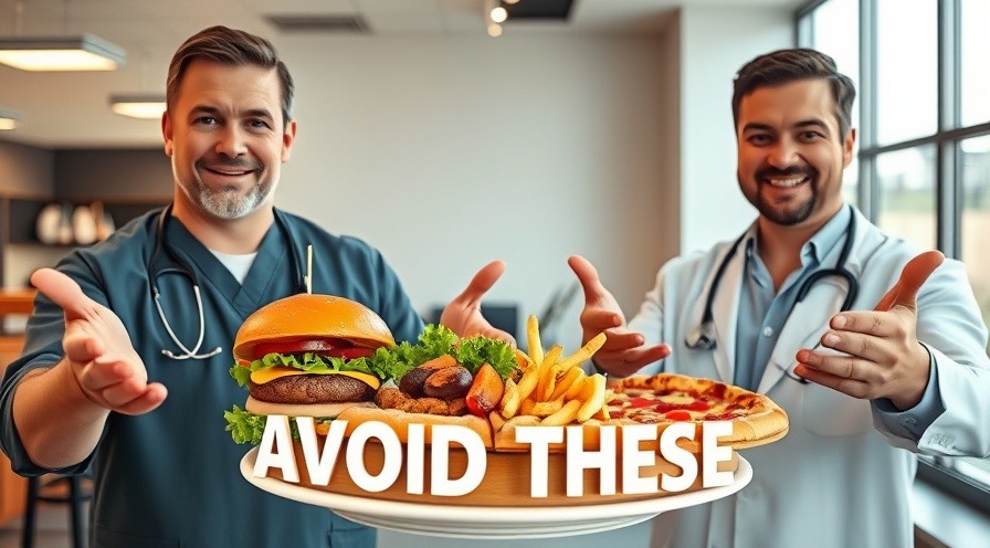 Medical professionals warning against inflammatory foods like burgers and fries.