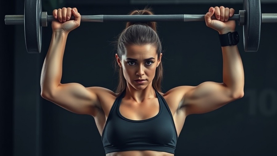 Strong woman performing an overhead lift, showcasing fitness benefits for weight loss and muscle growth.