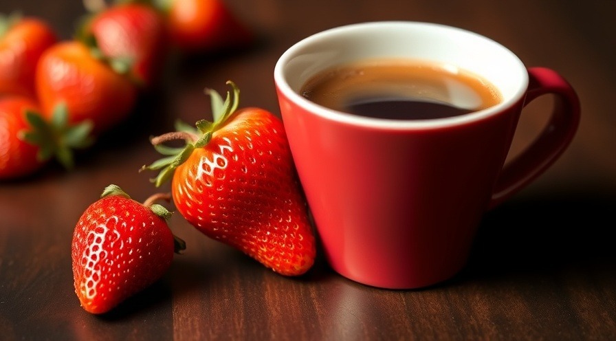 Strawberries and a cup of coffee