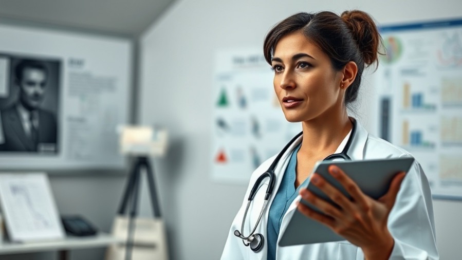 Focused female doctor presents integrative health approaches for better outcomes.