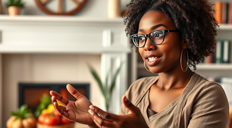 Expert nutritionist discussing benefits of berries in a cozy home setting.