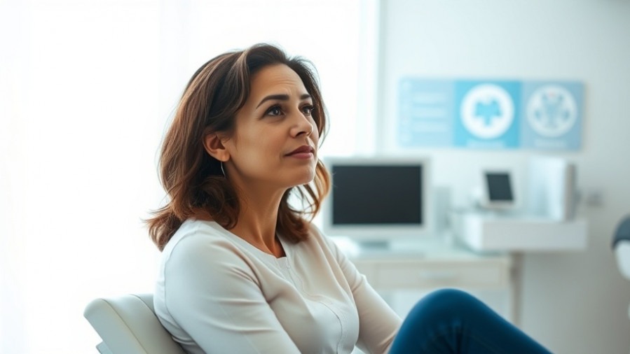 Curious woman in her 30s reflects on fibroids health awareness in soft daylight.