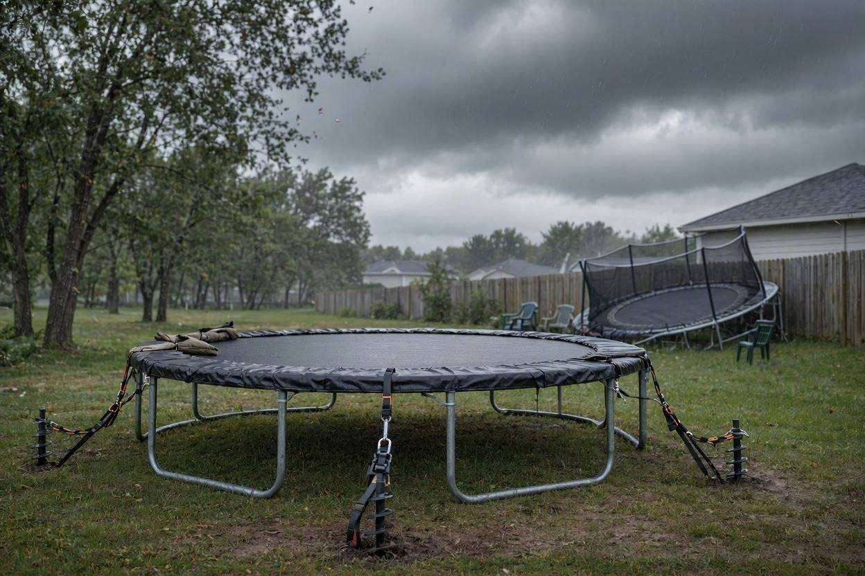 Trampoline Anchors for High Winds