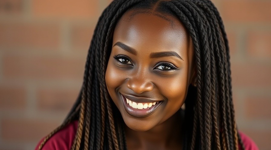 Smiling woman promoting contact lens hygiene for vision health.
