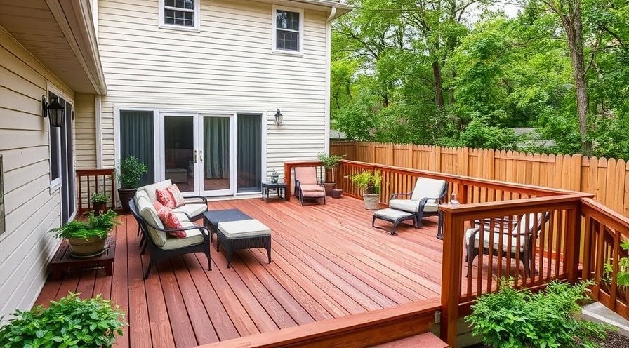 Investing in a backyard deck boosts home value, attracting potential buyers.